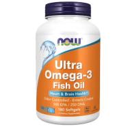 Omega 3 NOW FOODS Ultra Omega-3 Fish Oil 500 EPA / 250 DHA 180 гелевых капсул