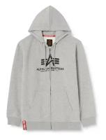 Свитшот ALPHA INDUSTRIES Basic Zip Hoody, размер M, серый