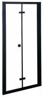 Душевая дверь в нишу Cerutti SPA Bella 80 D81B Профиль черный Стекло прозрачное