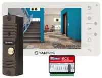 Комплект видеодомофона для квартиры Tantos Amelie и Walle+ с блоком сопряжения