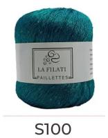 Пряжа для вязания с пайетками La Filati Paillettes 100% полиэстер 50г. 275м