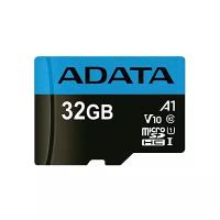 Карта памяти ADATA microSDHC 32 ГБ Class 10, V10, A1, UHS-I U1, R/W 85/25 МБ/с, 1 шт., черный