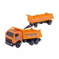 Грузовик Cararama Construction Lorry Самосвал с прицепом (47606) 1:60