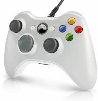 Джойстик для XBOX 360 и PC Компьютера White - проводной геймпад