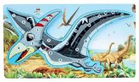 Пазл Деревянный 3D для малышей "Затерянный мир" динозавр "Птерозавр" 20 пазлов