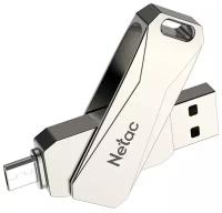 USB флешка NETAC U381 32Gb metal USB 3.0 + microUSB (NT03U381B-032G-30PN)