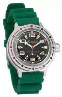 Наручные механические часы с автоподзаводом Восток Амфибия 420335 resin 120 green