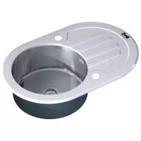 Кухонная мойка Zorg Sanitary GL-7851-OV-WHITE-GRAFIT