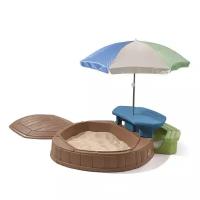 Песочница-бассейн Step2 со столиком 843700, 177.8х144.8 см, коричневый