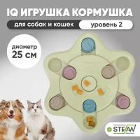 Миска-игрушка для собак и кошек головоломка для медленного поедания корма STEFAN (Штефан), зеленый, TY2632GRN