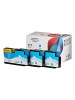 Картридж №711 для HP Designjet T120, T520 CZ134A 3-Pack Sakura голубой