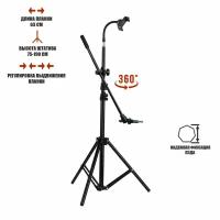 Напольная стойка JBH-63PAD-DT light для тренировочного пэда для барабанщика с гибким держателем для телефона