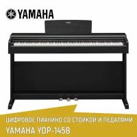 Цифровое фортепиано YAMAHA YDP-145B, черное, со стойкои и педалями