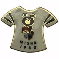 Знак "Футболка Олимпиада-80. Mishka" Югославия 1980 г. (вид 2)