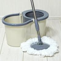 Набор для уборки Spin Mop (ведро с отжимом 16л, швабра, насадка из микрофибры)