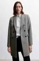 Пальто для женщин Mango DALI, размер 36, цвет Серый