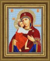 Икона Образ Божией Матери Феодоровская + пайетки РТ-103