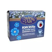 Золотой лён Кисель на льняной основе (клубника), 7 пакетов по 15 гр, Золотой лён