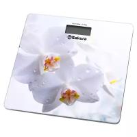 Весы Sakura SA-5065WF белые орхидеи