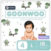 Подгузники GOONWOO размер 4 / L (9 - 14 кг), 18 шт