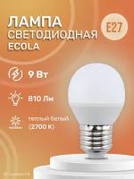 Светодиодная лампа ECOLA K7QW90ELC (9Вт; E27; 2700K)