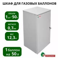 Шкаф для газ. баллонов 50л (на 1 шт.) с замком DRAGONKIT