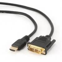 Видеокабель HDMI(m) / DVI-D SL(m) Cablexpert (CC-HDMI-DVI-6) 1.8m, черный