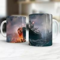 Кружка для чая и кофе с принтом World of Warships